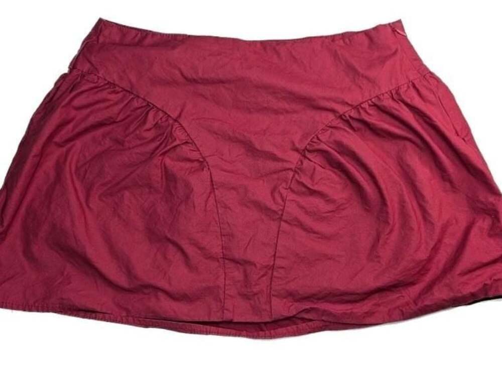 Bailey Rose Red Ruched Mini Skirt Size M